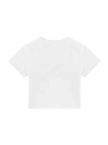 Petite 夏季新款简约短袖T恤女短款修身个性印花休闲圆领上衣韩版 - 白色 - 查看 9