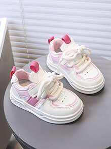 2025 Herbst Neue Kinder Sportschuhe mit Lederoberseite, koreanische Version weiche Sohle Mädchen Segeltuch Schuhe, rutschfest & bequeme Kinder Freizeitschuhe