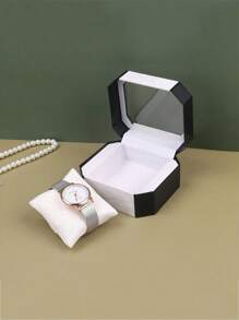 1 件八角形 1 槽手表盒，简约女士珠宝盒收纳整理器旅行必需品返校宿舍收纳秋季装饰