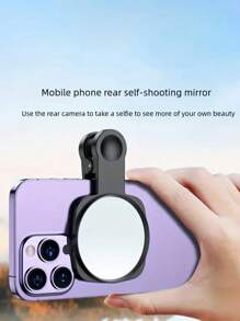 Rear Camera Selfie Mirror, High Definition Non-Blurry Selfie Mirror, Universal Smartphone Rearview Mirror, Smartphone Mirror, Innovative Smartphone Selfie Mirror, Smartphone Selfie Assist Mirror, Rear View Reflection Mirror Compatible With IPhone, Android Phone, Gift For Birthday, Family, Friends Phone Holder Phone Stand Phone Accessories