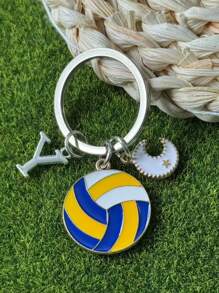 个性化排球钥匙扣礼品，送给段街运动员的礼物，感恩节和圣诞节礼物 - 黃色 - 查看 82