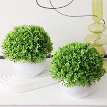 1 قطعة/2 قطعة نباتات بونساي صناعية من الصندل الأبيض والأسود، أوراق إكليل الجبل المقلدة، أصص بلاستيكية، مصنوعة من مواد البولي بروبلين والبولي إيثيلين، ديكورات مكتبية، زهور اصطناعية، نباتات مقلدة، ديكور حفلات الزفاف والتخرج والحدائق والمنزل والغرف المعيشية والنوم والمطبخ - متعدد الألوان - مشاهدة 16