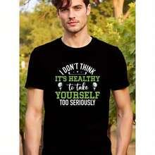 New Local Warehouse Permissionnatee '[Funny Golf Shirt] 100% Cotton Funny Golf Birthday Shirt "Happy Birdie" Men'S Graphic T-Shirt | Black Printed Round Neck Short Sleeve, Casual & Breathable For Sports, Camping, Fishing, Fitness, Sizes S-XXXL, Golf Apparel - Black - View 1