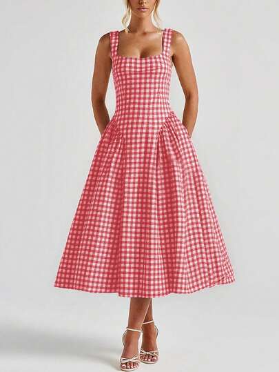 Vestido de verano elegante y sencillo para salir de vacaciones en festival, fiesta y fiesta