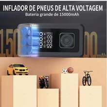 Compressor de Ar Digital Portátil / Calibrador Sem Fio com Visor LED - Sem fio - Visão 7