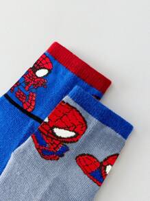 Marvel 5 Pairs Kids Spider-Man Themed Socks, Including Girls' Over-The-Knee Socks, Boys' Breathable Non-Slip Cartoon Socks, And Children's Non-Slip Indoor/Sports Socks - Multicolor - View 7