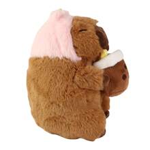12 Inch Capybara Plush – Ultra‑Soft Fabric, Embroidered Details, Child‑Safe, Certified Stuffed Toy, Perfect Birthday Or Holiday Gift - 粉色 - 查看 2