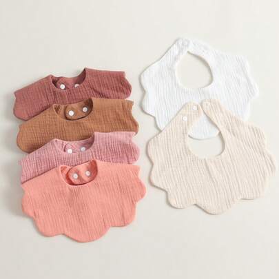 Bộ 6 chiếc/Bộ yếm cotton Hồi giáo cho bé, thoáng khí 360 độ, mềm mại, thấm hút, vải cotton nguyên chất thấm hút tốt