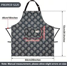 3 Pieces Waterproof Bib Apron With Pockets Adjustable Cooking Aprons For Women Chef Adults Baking Cleaning,11158852 - Black - View 2