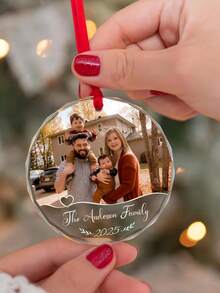 1pc Personalized Children's Photo Acrylic Pendant, Halloween, Christmas Decoration - Customized Acrylic Photo Car Pendant, Back To School - Multicolor - View 4