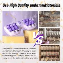 按摩滚轮、按摩、瘦身按摩器、抗橘皮组织按摩器、橘皮组织按摩器、健身器材、抗橘皮组织按摩器、腿部按摩器、按摩滚轮、足部按摩工具、足部理疗和保健、家用腿部穴位磁珠按摩器、四排滚轮、足部按摩工具、健身器材、健康按摩 - 彩色 - 查看 3