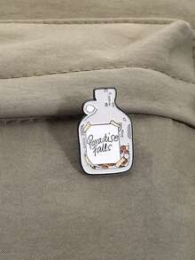 2pcs Bottle Books Enamel Needles Creative Fun Brooch Collar Badge Jewelry Gift For Friends - Multicolor - View 7