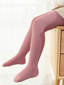 1 Pair Children's Tights, Girls Tights Kids Tights With Moderate Thickness, Suitable For Spring And Autumn, Simple Solid Color And Easy To Match. Baby Toddler Leggings Socks