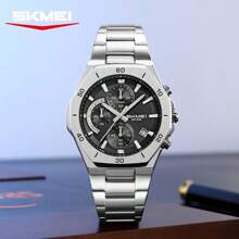 Skmei 2452 Luxury Men Quartz Watch Waterproof 30 Meters Stainless Steel Strap - one-size - View 12