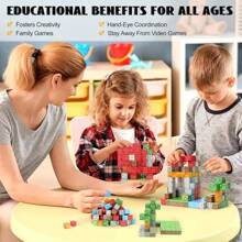 Magnetic Building Blocks Set - Children STEM Sensory Cubes, Develop Creativity, Build Magnetic Mineral World, Improve Problem-Solving Skills, Halloween, Christmas, Birthday Gift Toy, Magnetic Building Toys Set, Perfect Sensory DIY Toy For Boys And Girls, Endless Fun (Random Color And Pattern Style)