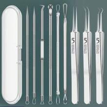 4/8/11pcs/Set Of Acne Blackhead Needles, Black Spot Acne Remover, Skincare For Women, Beauty Acne Care, Pore Cleaning Needle Hook,Blackhead Remover,Beauty,Skin Care Products,Spa,Self Care,Skin Care Tools,Face Care,Esthetician Supplies,Skin,Face Wash,Facial - Silver - View 11