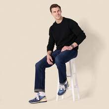 Men's Standard Crewneck Sweater,Regalos navideños, regalos de Navidad - Negro - Ver 4