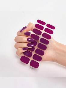 1 hộp 16 miếng dán móng tay gel màu nude, tự dính, bán khô, dán kín toàn bộ móng, cần đèn UV, giữ được 14 ngày, hiệu ứng lấp lánh, dụng cụ làm móng DIY cho nữ, dễ sử dụng, bền, phụ kiện nghệ thuật làm móng. - Nhiều màu - Xem 18