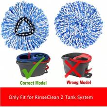 Spin Mop And Brush Compatible With O Cedar EasyWring 2-System, 5 Mop Replace Heads, 1 Mop Scrub Brush And 1 Mop Base Set, Cleaning All Hard-Surface Floor, Fluffy Microfiber, Washable And Easy To Replace, Springtok2025