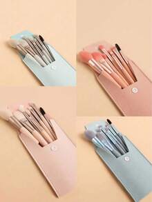 Zestaw 8 pędzli do makijażu i skórzana torba, mini przenośny zestaw pędzli do makijażu dla początkujących, narzędzia kosmetyczne, najwyższej jakości, ultramiękki pędzel do podkładu, pędzel do cieni do powiek, pędzel do brwi, pędzel do ust, pędzel do cieni do powiek, wygodny w podróży i do użytku domowego, zestaw pędzli, zestaw pędzli do makijażu, zestaw pędzli do makijażu, kompletny zestaw do makijażu, zestaw pędzli do makijażu, kompletny zestaw do makijażu, zestaw pędzli, zestaw pędzli do makijażu, zestaw prezentowy do makijażu, zestaw