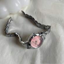 2025 Hochwertige Lässig Quarz Uhr für Frauen mit Edelstahlarmband, rundes Zifferblatt, Kratzfest für den täglichen Gebrauch