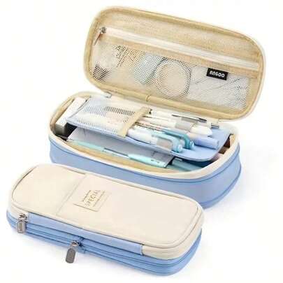 Estuche de lápices de gran capacidad, útiles escolares, estuche de lápices, bolsa de almacenamiento para escritorio de oficina, regalo para estudiantes, estuche para bolígrafos, caja, estuche de lápices multifuncional y creativo, bolsa de almacenamiento de maquillaje, bolsa de viaje