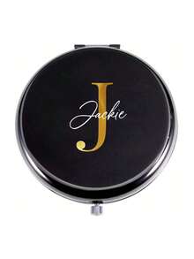 1pc Custom Name Compact Pocket Makeup Folding Mirror Graduation Gift Sister Friends Bridesmaid Party Gift Birthday Gift Gift, Waterproof, Compact Exquisite, Stylish, Fashionable, Modern, Contracted Custom, Personalized, Unique Ideal Gifts For Him Her,Vacay Vibes