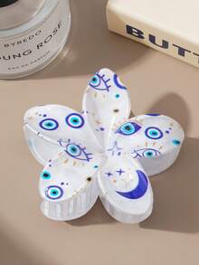 1 Stück/6 Stück Set mit witzigem Augen-Muster, Blumen-Dekor Haarclips, Damen Lässig Fashion interessante Haarspangen, Alltags Lässig Stil Haarzubehör elegante Spangen, Schulsachen, College