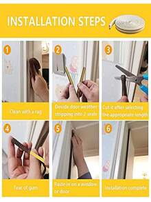 1 Roll 5.0meter Self-Adhesive Weatherproof Door & Window Seal Strip - Durable Plastic Insulation For Collision Prevention, Draft Protection & Energy Efficiency - Multi-Color Options (White, Yellow, Brown, Grey, Black), Simple Sealing Tape | Easyinstall Sealing, Sealant High Quality Room Decor Home Decor Wall Decor Wall Stickers Stickers Living Room Decor Personalised Stickers