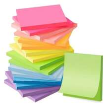 Ensemble De 12 Blocs-notes Autocollants Colorés Avec 600 Feuilles En 12 Couleurs, 50 Feuilles Par Bloc
