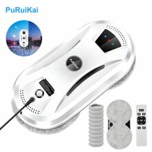 PuRuiKai Smart Window Cleaning Robot – Auto Glass Cleaner With Remote & Edge Detection - EU C Type Plug(220-240V) - View 2