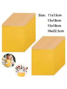 10PCS Yellow Kraft Paper Bubble Mail Bag With Padded Envelope And Self Sealing Bag,For School Supplies,Back To School - Multicolor - View 2