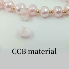 1pc Asymmetrical Faux Pearl Plastic Bracelet, Unique Design, High-End, Versatile, Suitable For Friends, (CCB Lightweight Plastic Material)