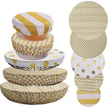 5pcs Reusable Cloth Bowl Covers, Suitable For Bread Fermentation, 5 Sizes, Food Storage Container Lids, Bread Bowl Covers, Reusable, Suitable For Food, Fruits, Leftovers - Multicolor - View 13