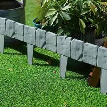 10/20pcs-Plastic Fence Fence Garden Fence Garden Fence, Foldable Patchwork Small Fence Garden Landscape Edge Border, Yard, Lawn, Yard, Autumn Decoration, Easy To Install Outdoor Vegetable Garden Lawn Landscape Divider Fence Decoration - 灰色 - 查看 1