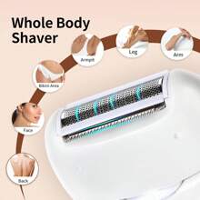 Kemei KM-7113 三合一女士脱毛器 - 女士剃毛器和修剪器 | 适用于比基尼区域、腋下、腿部和全身脱毛，也可作为面部剃刀使用 | 旅行必备，专为满足女性需求而设计的脱毛器，情人节礼物