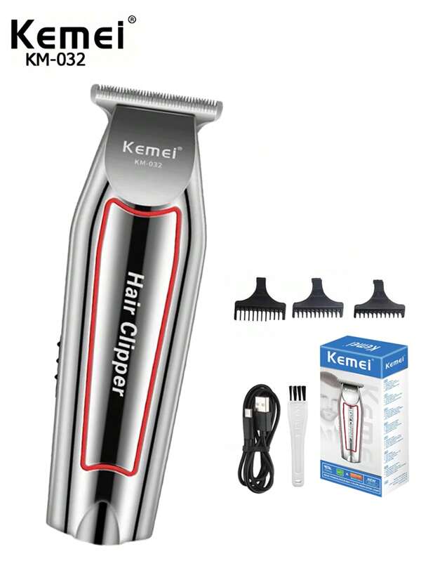 Kemei KEMEI KM-032 Professional Electric Hair Trimmer Set, Men's Razor USB Fast Charge, Wireless Hair Trimmer, Multi-Purpose Hair Cutting Tools, Home Personal Care Equipment.