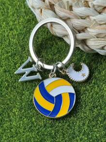 个性化排球钥匙扣礼品，送给段街运动员的礼物，感恩节和圣诞节礼物 - 黃色 - 查看 107