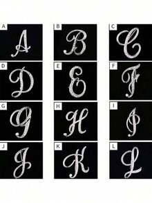 1pc Rhinestone Initial Brooch Pin, Suit Lapel Pin Clip For Men And Women, Alphabet Letter Design Collar Pin, Letter A To Z
