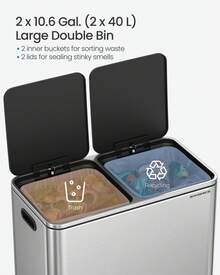 Trash Cans - Silver+Black - View 2