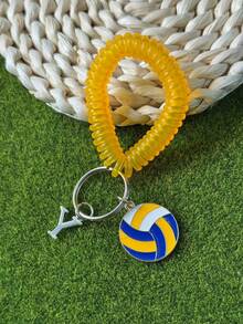 个性化排球钥匙扣礼品，送给段街运动员的礼物，感恩节和圣诞节礼物 - 黃色 - 查看 45