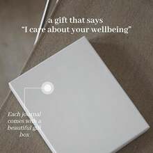 1PC White Leather COVER Dig Deeper Journal,Classic Chic Style + 180 Undated Prompts For Intention, Healing, Growth, Gratitude & Mindfulness,Perfect Self‑Care Gift For Women & Men / INSIDE THEN OUT Guided Daily Self‑Discovery Journal