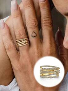 1pc Vintage Double Bezel Rhombus Zirconia Ring For Women 925 Sterling Silver Valentine's Day Fine Ladies Jewelry Gift