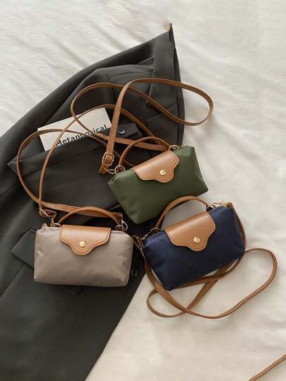 1pc Cute Girl Niche High-End Crossbody Bag, And Fashionable New Style Bag, High-End Solid Color Matching, Can Be Cross-Body, Shoulder Strap Is Adjustable, Casual And Fashionable, Very Suitable For Taking Out To Play, And Can Also Be Given As A Gift To Friends