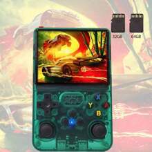 R36S 64G Retro Handheld Console Open-Source Linux System Classic Game Consoles 3.5 Inch IPS Screen Portable Video Player Built In 15000+Game Multi-Color Optional Open-Source Game Handheld Console