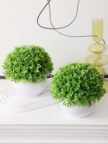 1 قطعة/2 قطعة نباتات بونساي صناعية من الصندل الأبيض والأسود، أوراق إكليل الجبل المقلدة، أصص بلاستيكية، مصنوعة من مواد البولي بروبلين والبولي إيثيلين، ديكورات مكتبية، زهور اصطناعية، نباتات مقلدة، ديكور حفلات الزفاف والتخرج والحدائق والمنزل والغرف المعيشية والنوم والمطبخ - متعدد الألوان - مشاهدة 3