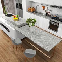 1 卷，PVC 铝箔光泽大理石纹理接触纸，可移除和剥离粘贴壁纸，防水防油乙烯基，适用于家庭、厨房、客厅墙壁装饰 - 彩色 - 查看 5