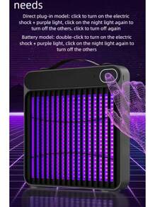 OBOVAY 苍蝇和昆虫杀手紫外线灯吸引飞虫，发挥出色的灭虫器、杀虫器、苍蝇拍、苍蝇拍、黄蜂杀手 USB 的作用 - 顏色隨機 - 查看 5