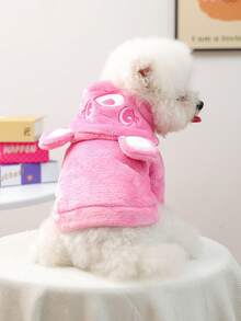 1pc Pet Clothes, Cute Rainbow Bear Transformation Outfit For Small Dogs & Cats, Warm & Comfortable For Autumn/Winter - Pink - View 3