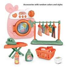 Miniatur-Küchengeräte-Set Spielzeug, inklusive Kühlschrank, Waschmaschine und verschiedenes Küchengeschirr für Kinder, simuliert realistische Alltagsszenarien